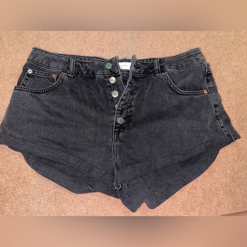 Topshop black shorts size 10